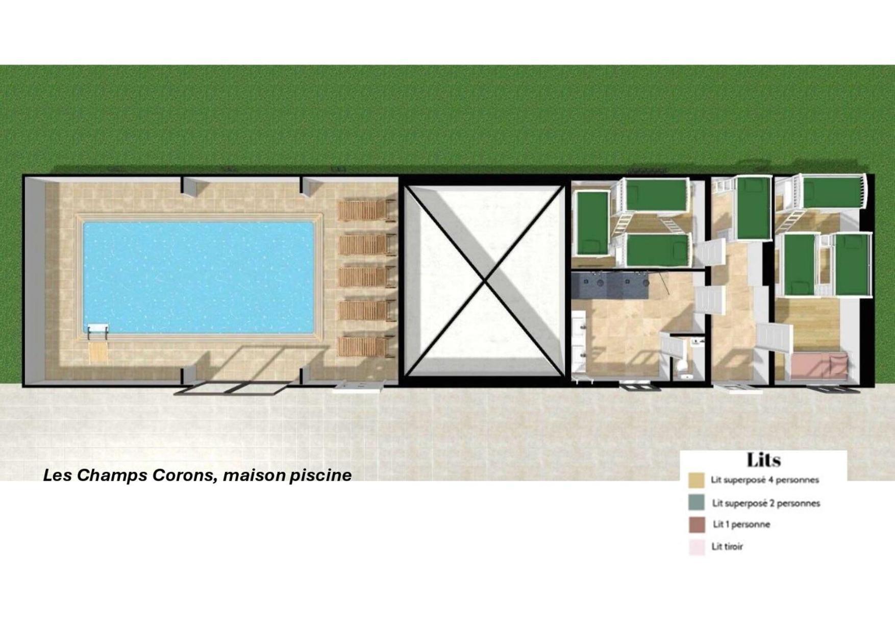 Crazy Villa Champs Corons 61 - Interior Heated Pool - 2H From Paris - 30P Les Menus Екстер'єр фото