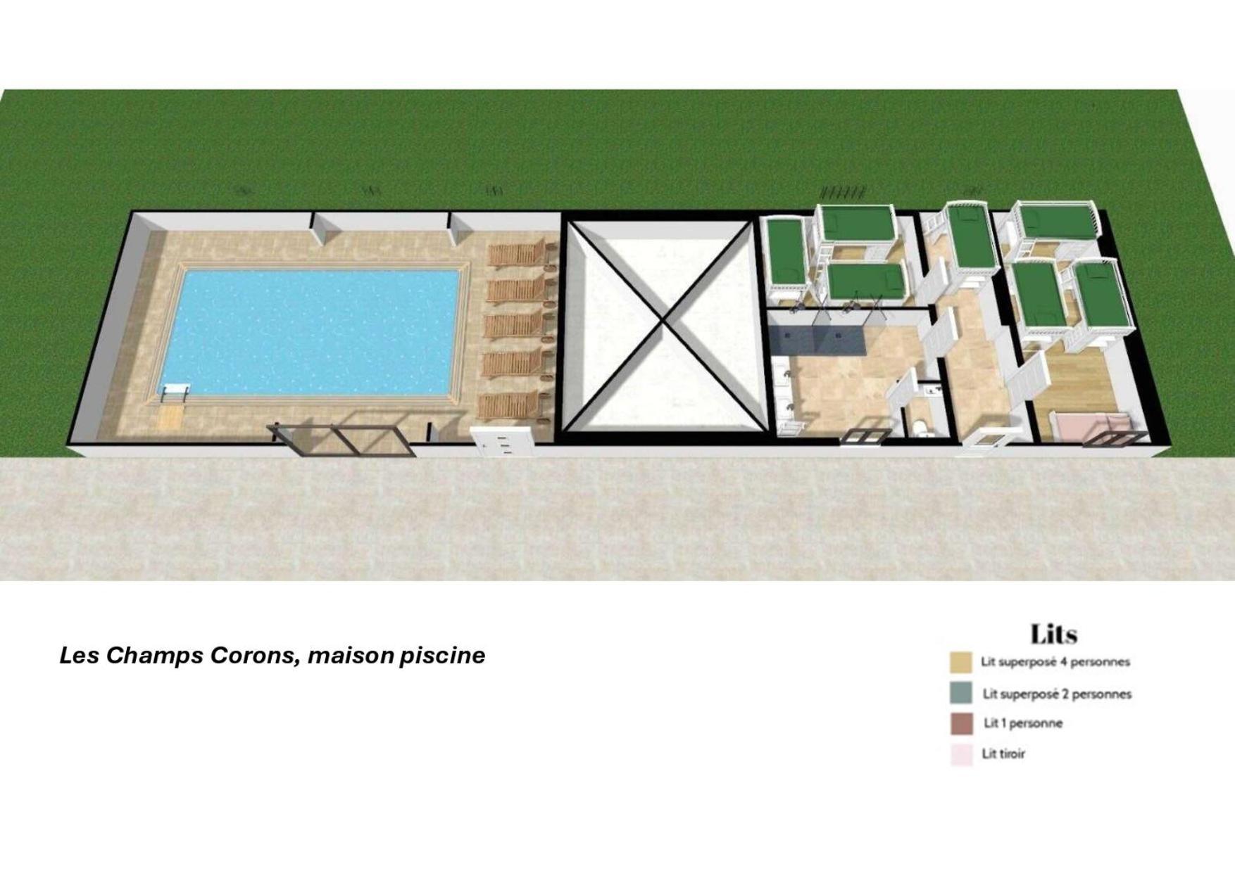 Crazy Villa Champs Corons 61 - Interior Heated Pool - 2H From Paris - 30P Les Menus Екстер'єр фото